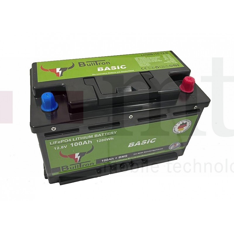 LiFePO4 Akku 100Ah / 12V mit BMS (Batterie Management System)