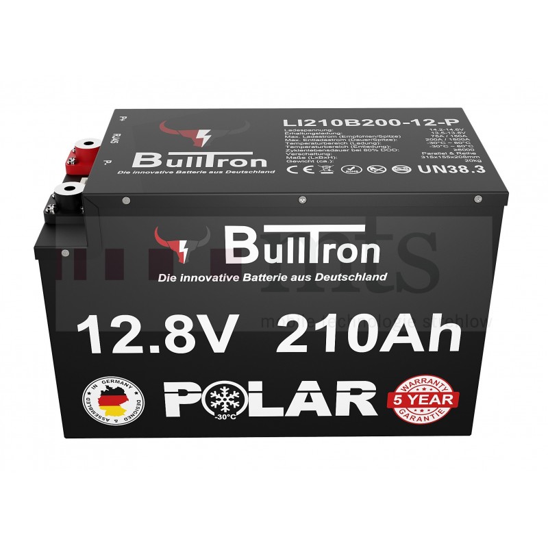 Bulltron Akku mit Smart BMS, Bluetooth App und Heizung, LiFePo4 Batterie  12,8V 210Ah